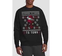 Deadpool Coming To Town Christmas Jumper Sweatshirt Black Deadpool Black XL