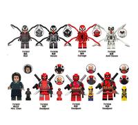 (Deadpool D) 8PCS Marvel Deadpool Avengers Super Heroes Mini Figures Fit Lego Venom