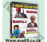 Deadpool, Deadpool 2, Deadpool & Wolverine 4K UHD Blu-ray P&P Free