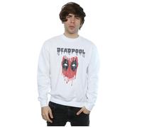 Deadpool Dripping Head Sweatshirt Marvel White XXL