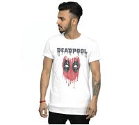 Deadpool Dripping Head T-Shirt Marvel White XXL