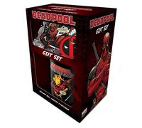 Deadpool Gift Set - Official Marvel Coffee Mug, Coaster and Keychain Boxed Set