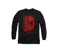 DEADPOOL GRAFFITI PORTRAIT Long Sleeve T-Shirt, Black Marvel Black S
