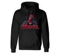 Deadpool Heart U Hoodie black XL