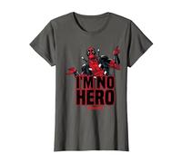 Deadpool I Am No Hero T-Shirt, Women, Asphalt Grey, 3X-Large