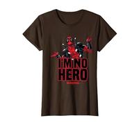 Deadpool I Am No Hero T-Shirt, Women, Brown, 3X-Large