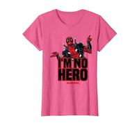 Deadpool I Am No Hero T-Shirt, Women, Pink Heather, 3X-Large