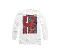 Deadpool I Said Mumble Long Sleeve T-Shirt, White Marvel White M