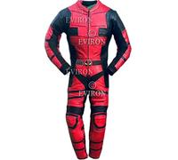 Deadpool Inspired Motorcycle Leather Suit by Eviron 1 Piece suit (XXL)
