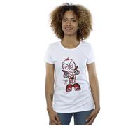 Deadpool Love Beam Line Cotton T-Shirt Marvel White XXL