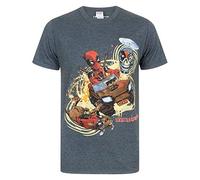 Deadpool Marvel 4x4 Men's T-Shirt (XXL) Charcoal