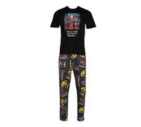 Deadpool Men's Cinematic Cotton Pyjama Set in Black | Size: XL Deadpool Black XL