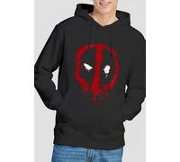 Deadpool Men's Paint Logo Pullover Hoodie in Black | Size: 2XL Deadpool Black 2XL