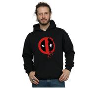 Deadpool Men's Paint Splatter Logo Hoodie in Black | Size: 2XL Deadpool Black 2XL