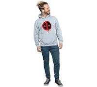 Deadpool Men's Paint Splatter Logo Hoodie in Grey | Size: Medium Deadpool Grey M