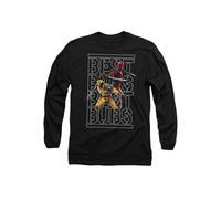 DEADPOOL & WOLVERINE BEST BUBS STENCIL Long Sleeve T-Shirt, Black Marvel Black XXL