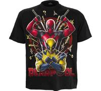 DEADPOOL - WOLVERINE BULLSEYE - T-Shirt Black Spiral Black S