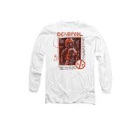 Deadpool Wolverine Maximum Effort Deadpool Long Sleeve T-Shirt, White Marvel White M