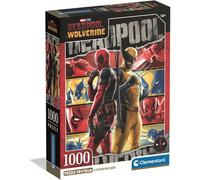 Clementoni - Jigsaw Puzzle 1000 Pieces for Adults and Teenagers, Special Series, Marvel Deadpool and Wolverine Theme, Compact Box with Poster Included, Gift Idea for Men and Women, Made in Italy, 50 x