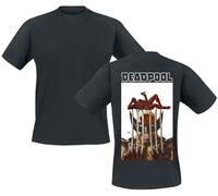 Deadpool Wolverine Striking Pose Men's Short-Sleeved T-Shirt Black, Black, XL
