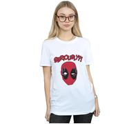 Deadpool Women's Seriously Cotton Boyfriend T-Shirt in White | Size: Large Deadpool White L