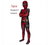 (Deadpool3 Jumpsuit, 120(Fit 110-120cm)) Deadpool Costume Kids Superhero Deadpool Child Cosplay Costume Swords Kids Jumpsuit Deadpool Costume For Children Halloween Suit