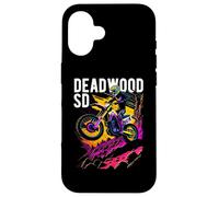 Deadwood South Dakota Motocross Dirt Bike Motorcycle Design Case for iPhone 16
