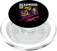Deadwood South Dakota Motocross Dirt Bike Motorcycle Design PopSockets PopGrip for MagSafe