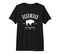 Deadwood South Dakota USA Bison Design Souvenir Premium T-Shirt