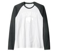 Deadwood South Dakota USA Bison Design Souvenir Raglan Baseball Tee