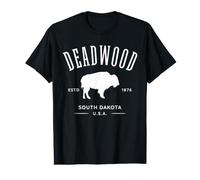 Deadwood South Dakota USA Bison Design Souvenir Value Graphic T-Shirt