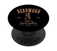 Deadwood South Dakota USA Distressed Skeleton Design PopSockets Adhesive PopGrip