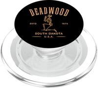 Deadwood South Dakota USA Distressed Skeleton Design PopSockets PopGrip for MagSafe