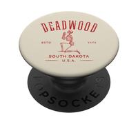 Deadwood South Dakota USA Skeleton Vintage Distressed Design PopSockets Adhesive PopGrip