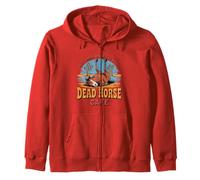 Deae Horse Cafe We Grill It Best Barbeque In The West Zip Hoodie