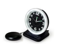 Deaf Alarm Clock with Analog Display, Flashing Light and Vibrating Pad - Geemarc WAKE 'N' SHAKE Vintage for Deep Sleepers and Hearing Impaired