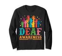Deaf Awareness ASL Sign Language Hearing Loss Deaf Pride Long Sleeve T-Shirt