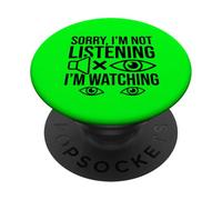 Deaf Awareness ASL Sign Language Sorry Not Listening Humor PopSockets Adhesive PopGrip