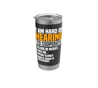 Deaf Awareness Hearing Aid Implant ASL Cooperate Please Stainless Steel Insulated Tumbler