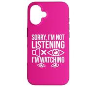 Deaf Awareness Sorry Not Listening ASL Sign Language Humor Case for iPhone 16
