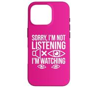 Deaf Awareness Sorry Not Listening ASL Sign Language Humor Case for iPhone 16 Pro