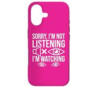 Deaf Awareness Sorry Not Listening ASL Sign Language Humor Case for iPhone 17
