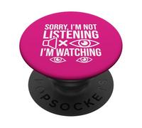 Deaf Awareness Sorry Not Listening ASL Sign Language Humor PopSockets Adhesive PopGrip
