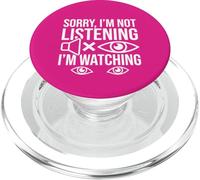Deaf Awareness Sorry Not Listening ASL Sign Language Humor PopSockets PopGrip for MagSafe