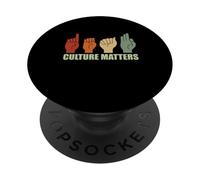 Deaf Culture Matters Retro American Sign Language ASL Cool PopSockets Adhesive PopGrip