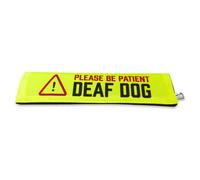 Deaf Dog, Please Be Patient - High Vis Yellow Blind Dog Lead Sleeve