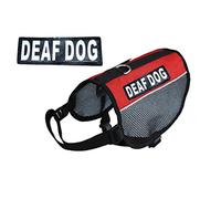 Deaf Dog Service Dog mesh Vest Harness Cool Comfort. Purchase Comes with 2 Reflective Deaf Dog Removable Patches. Please Measure Your Dog Before Ordering