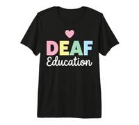 Deaf Education Awareness Pastel Graphic ASL Support Premium T-Shirt