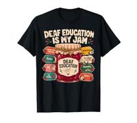 Deaf Education is My Jam ASL American Sign Language Value Graphic T-Shirt