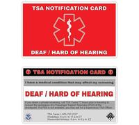 Deaf/Hard of Hearing TSA Notification Wallet Air Travel Card - QUANTITY (2)